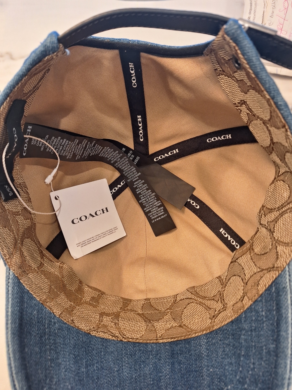 Coach Denim Blue Baseball Cap NWT - Picture 4 of 5